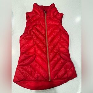 Lululemon Fluffin Awesome Goose Down Red Puffer Vest
